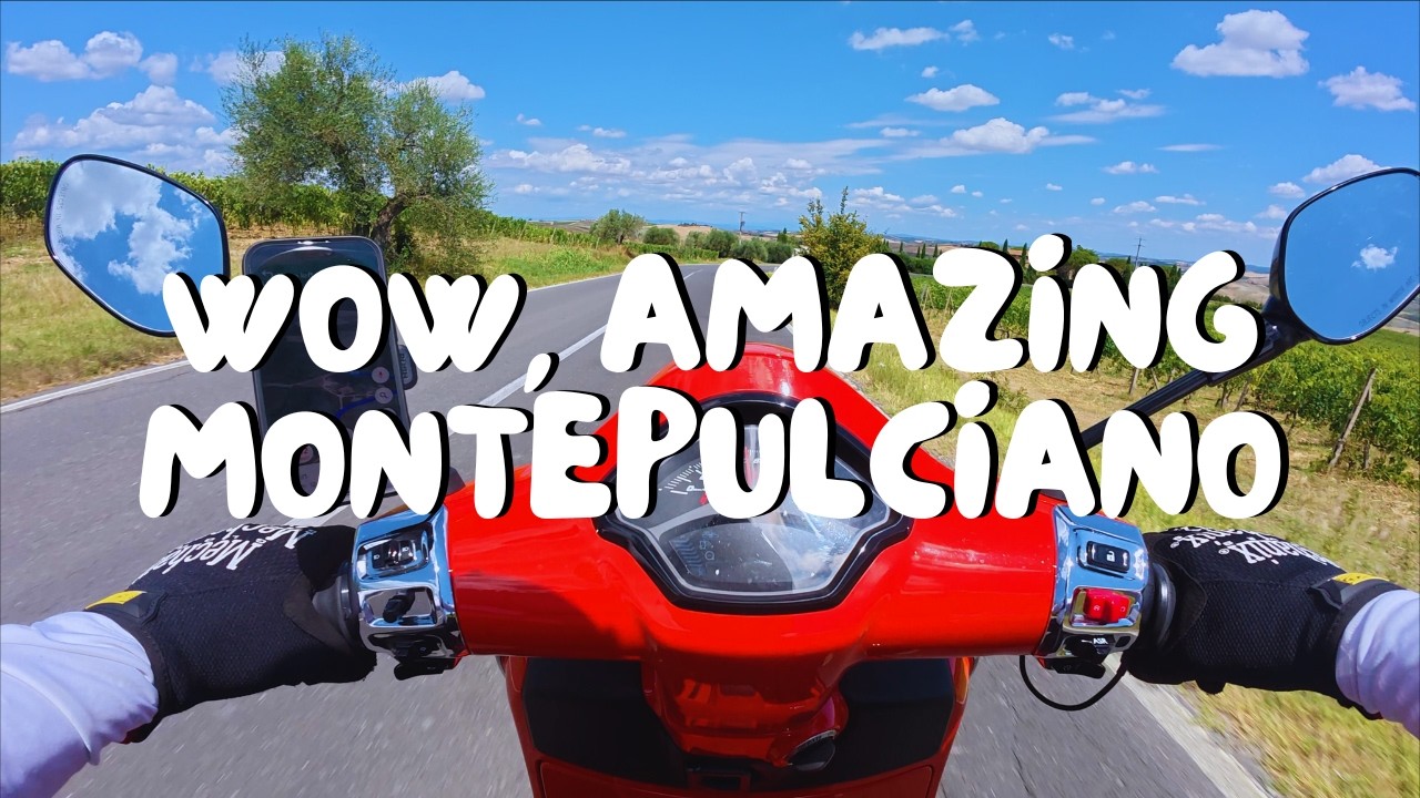 AMAZING TUSCANY ROAD MONTEPULCIANO - VESPA GTS 300 2025