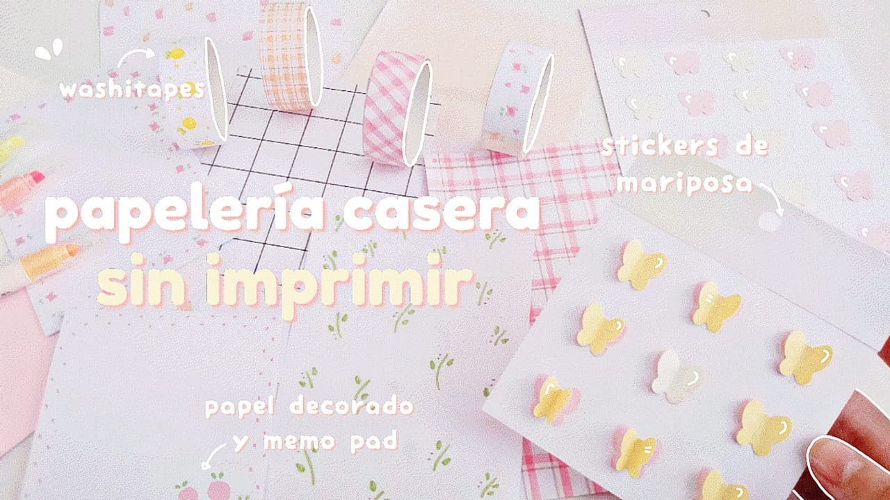 Papelería casera! sin imprimir | Washi tapes, stickers, papel decorativo y memo pad