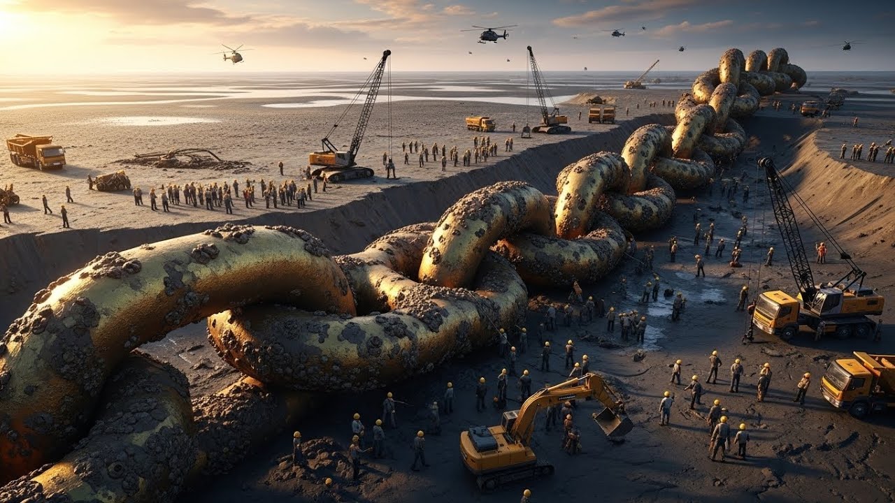 Salvage of a Solid Gold Anchor Chain from a sunken