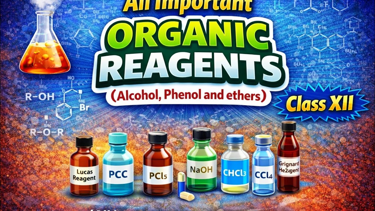 All Organic Reagents|Alcohol Phenol and Ethers|Organic chemistry|Class 12|