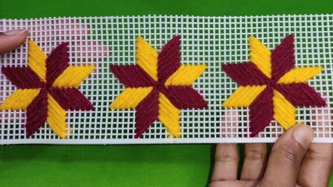very easy plastic canvas design banane ka tarika| fan design| home decorations|@preety Craft