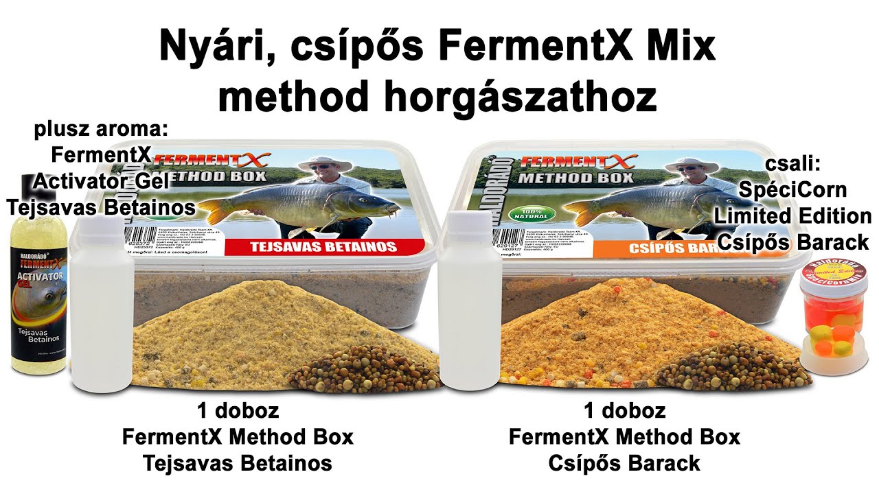Ny&aacute;ri fog&oacute;s receptek felmelegedett vizekre 2024 - 2. r&eacute;sz Cs&iacute;pős FermentX Mix method horg&aacute;szathoz