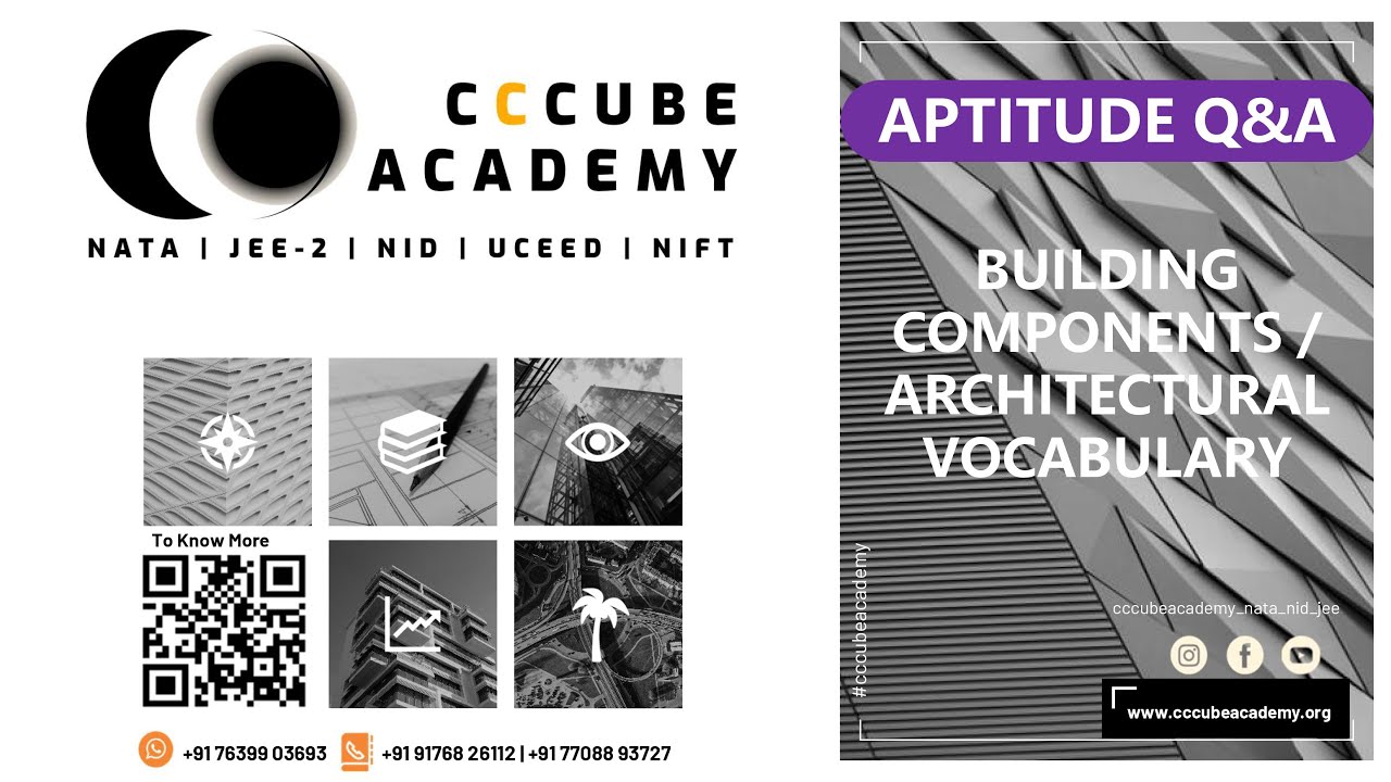 NATA 2022 | Sample Questions on Building Components & Architectural Vocabulary