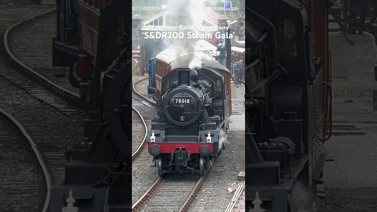 78018 blasts out of Kirkby Stephen East! #stockton #darlington #railway #200 #steam #gala