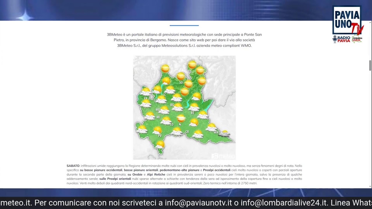 Pronto Meteo Lombardia - Previsioni per il 2 Marzo