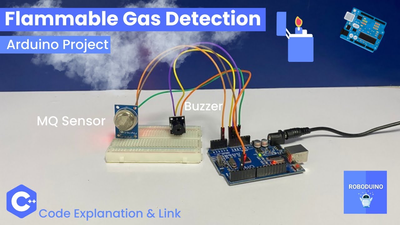 🔥 Flammable Gas Detector using Arduino UNO ⛽️ MQ Sensor & Buzzer Alarm Project🚨 