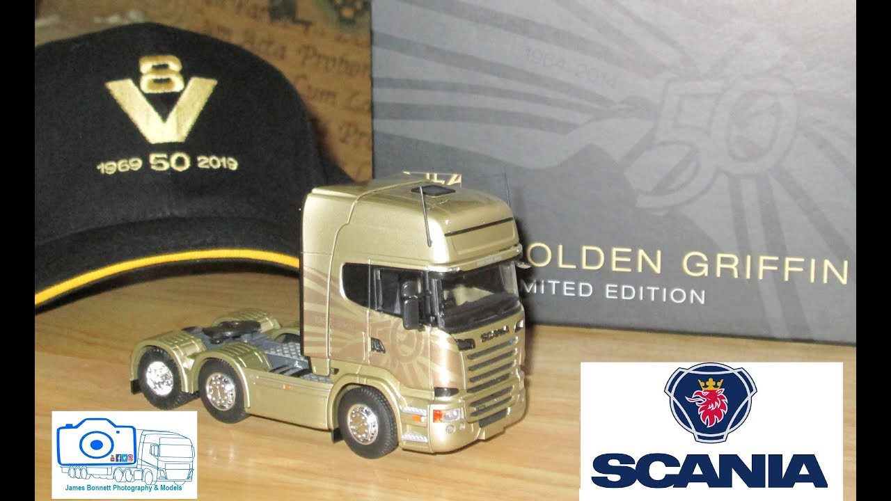 Unboxing Tekno Scania R730 V8 Golden Griffin Model