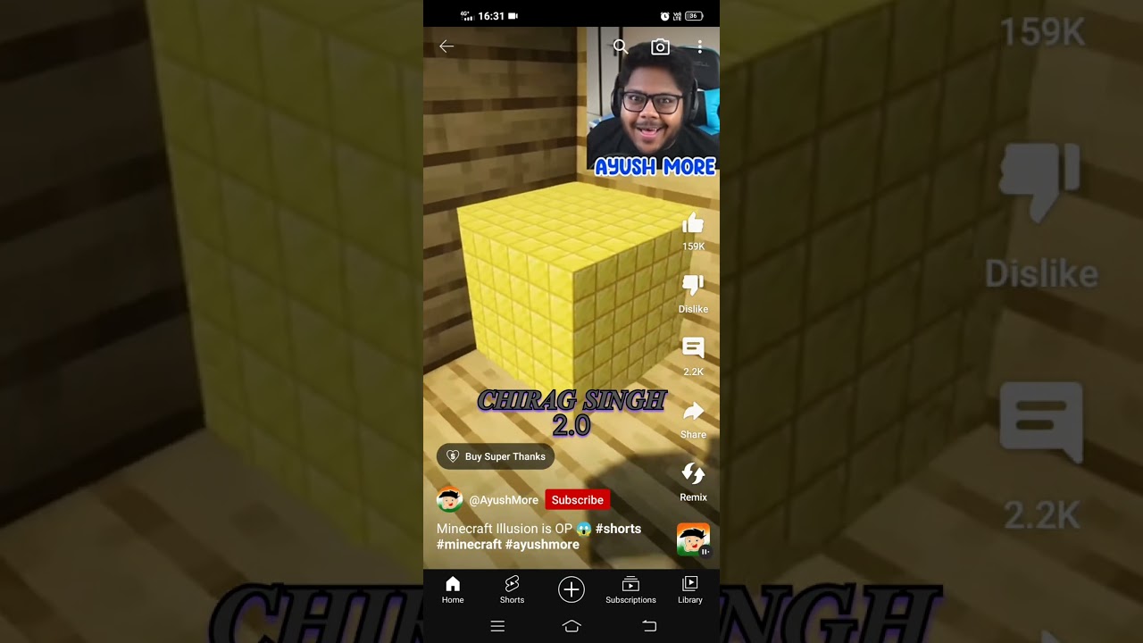 Minecraft illusion is OP 😱#shorts #minecraft #Ayush more #chiragsingh