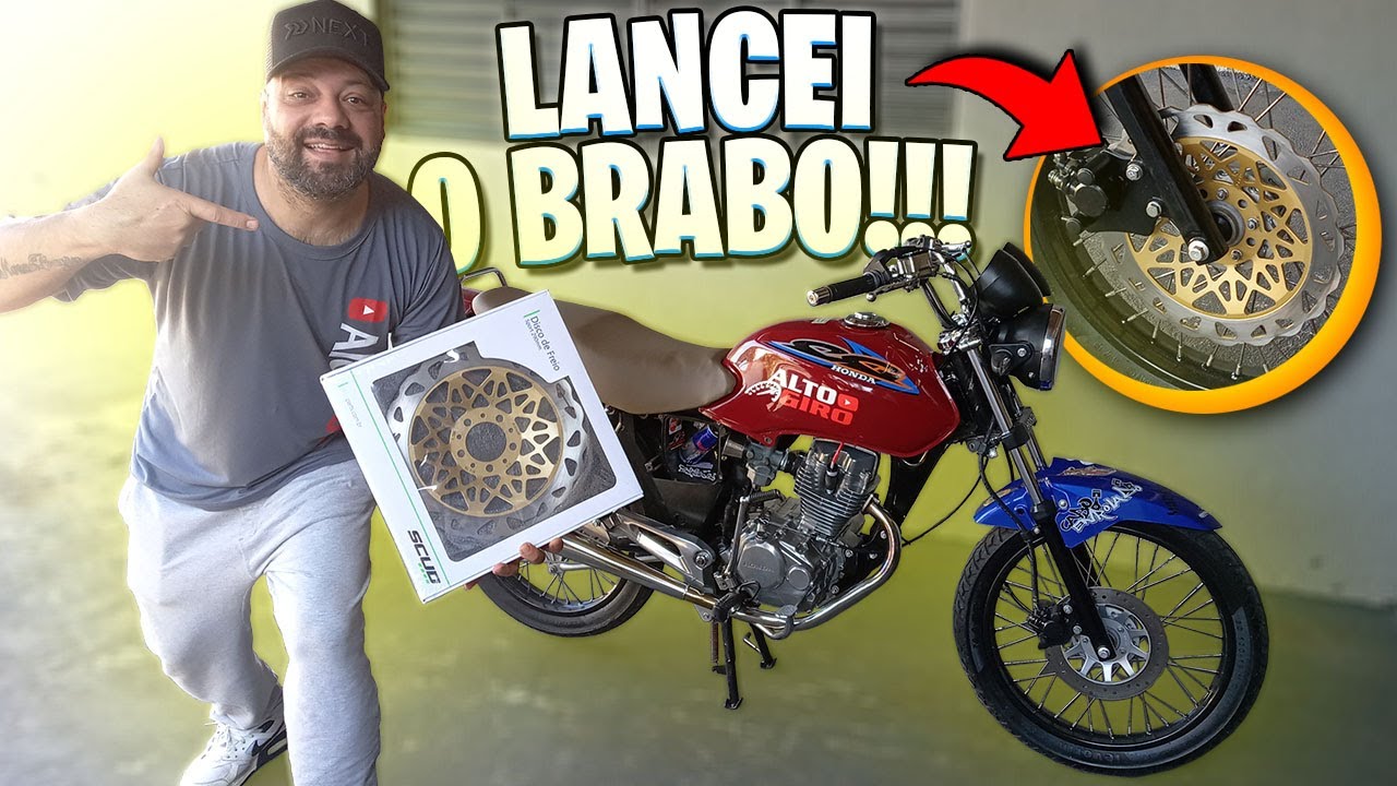 COLOQUEI DISCÃO DE 290MM SCUD NA MOTINHA TITAN KS 125 ‹‹ Maycon Aragão ››