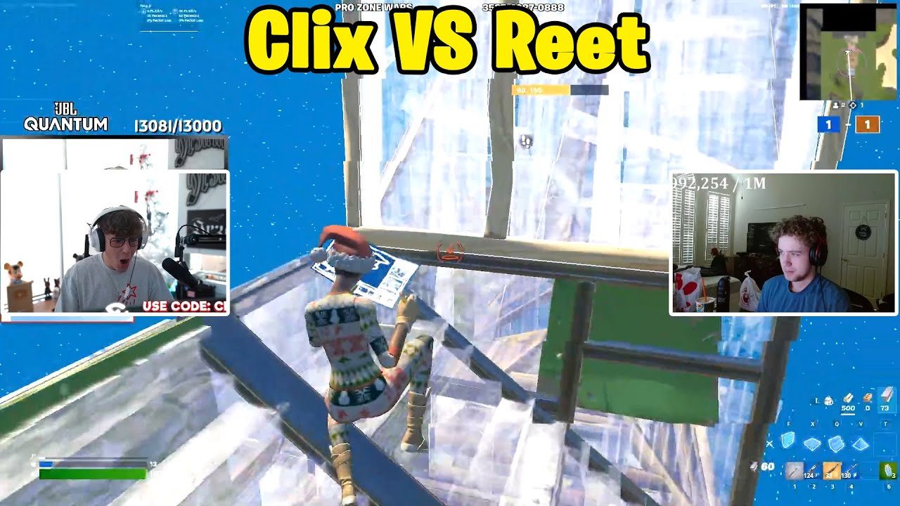 Clix VS Reet 1v1 TOXIC Fights!