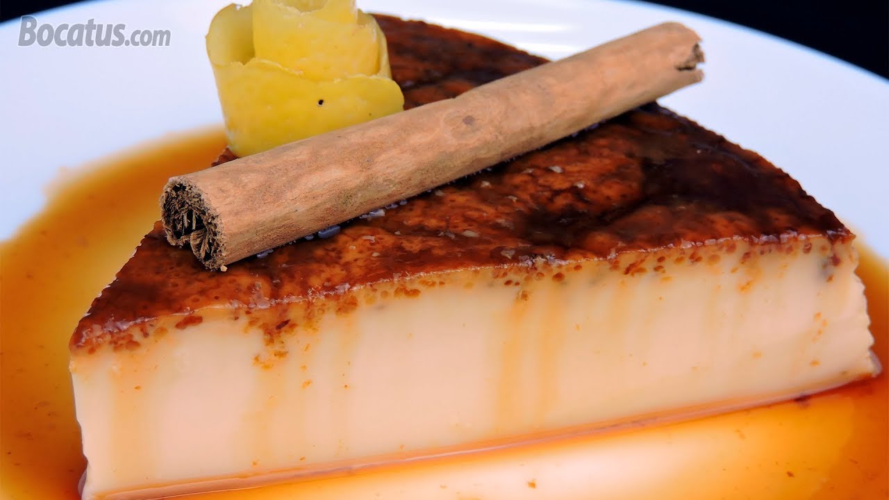 Flan de limón y canela