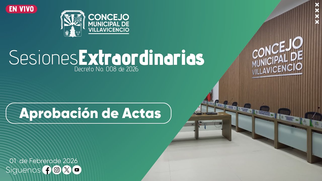 Sesión Plenaria Extraordinaria 01 febrero de 2026