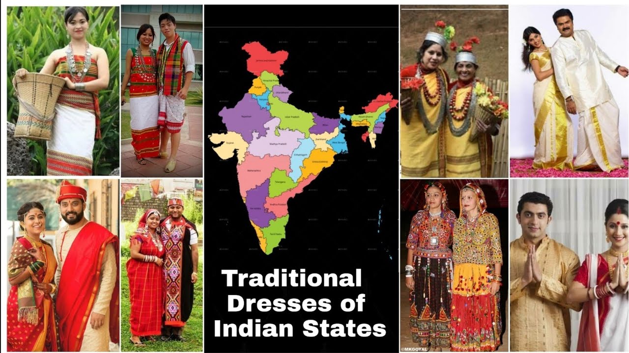 Traditional Dresses of Indian States | Indian 29 States Traditional Dressing Style | Indian Costumes
