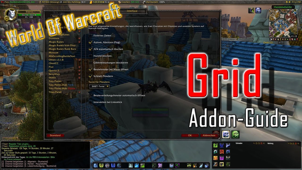 WoW Addon: Grid (Deutsch)
