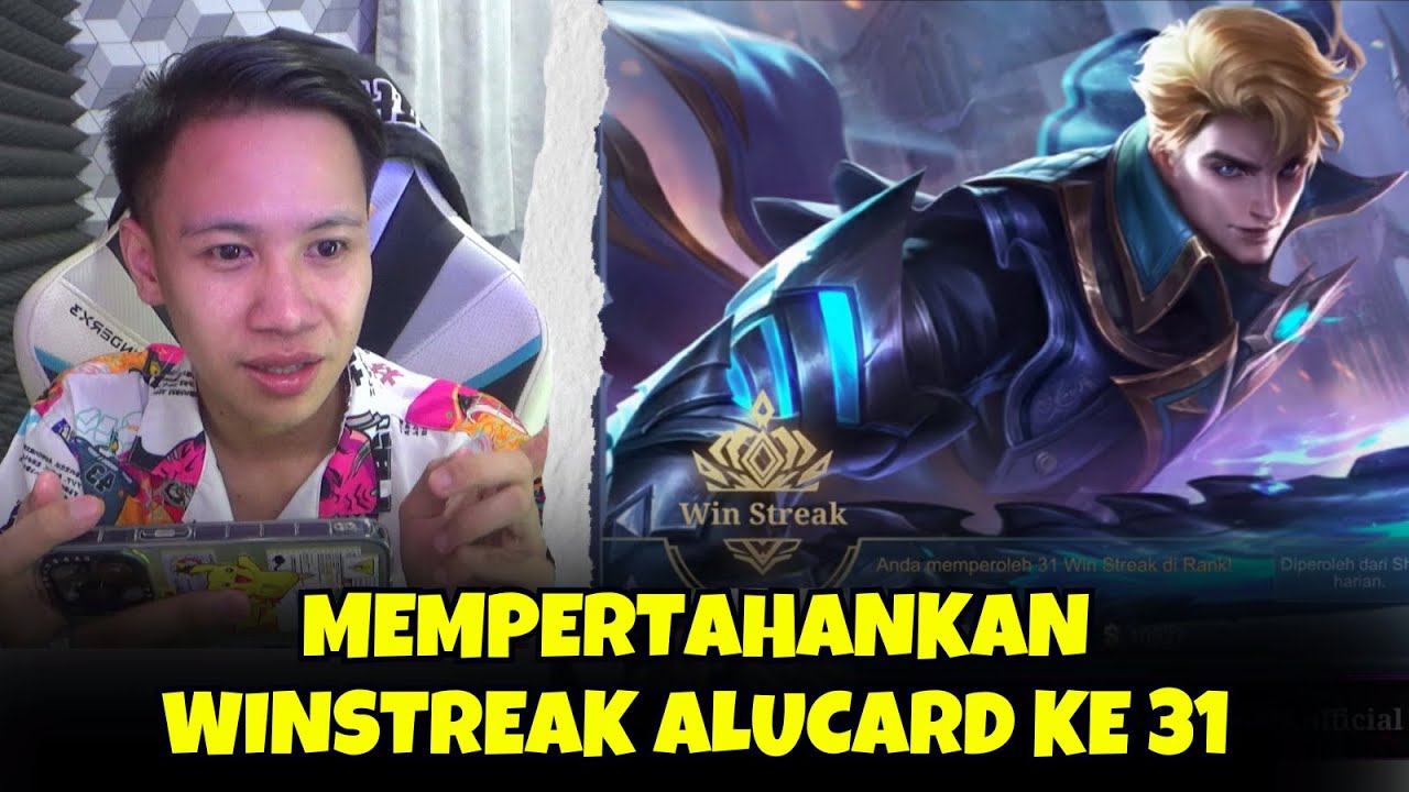 MEMPERTAHANKAN WINSTREAK ALUCARD DARI EPIC KE MYHTIC TANPA LOSE!!