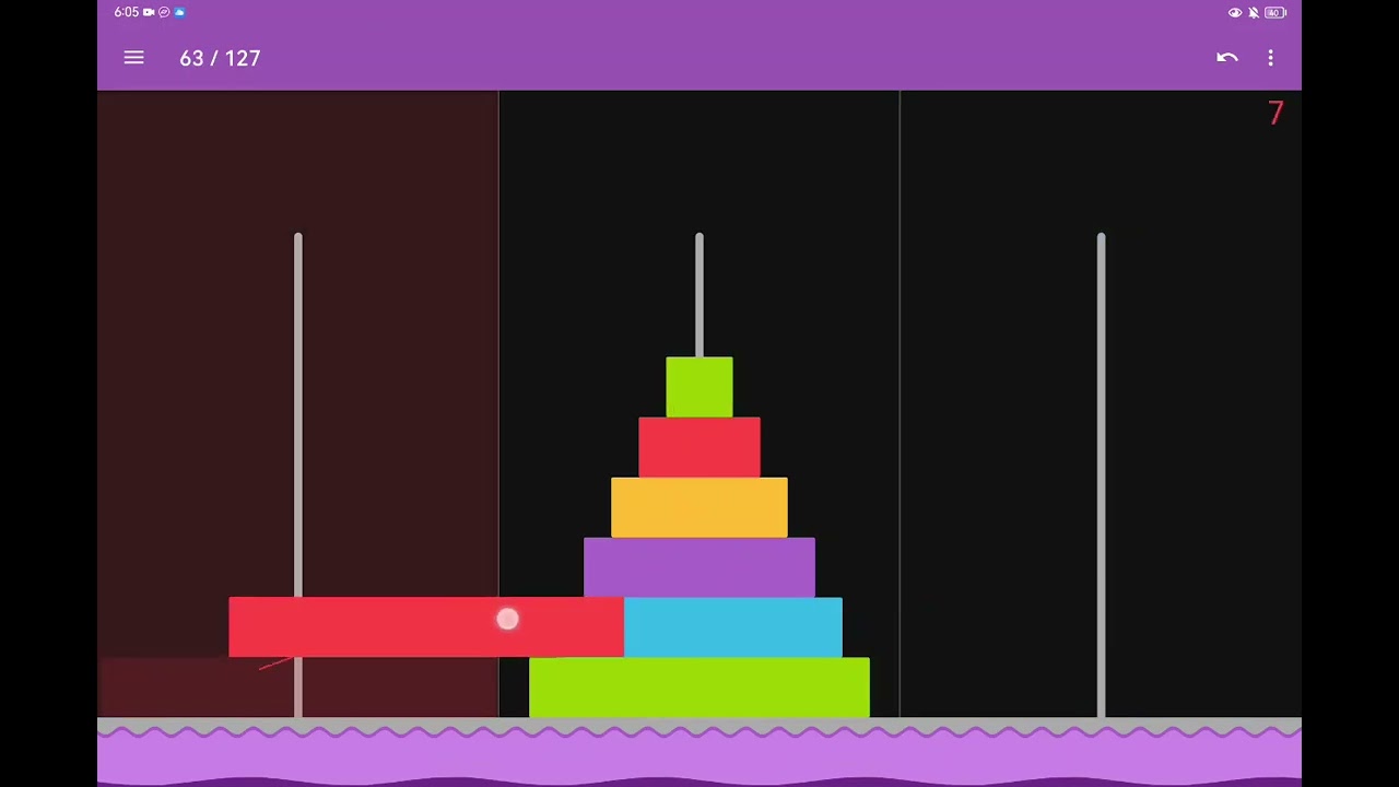 Tower of hanoi 7 disks
