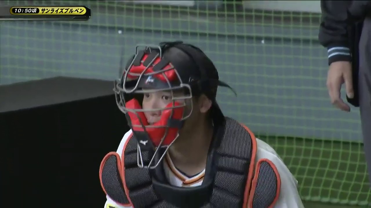 【春季キャンプ】ブルペンで貴重な光景が！キャッチャー石川慎吾選手【巨人】
