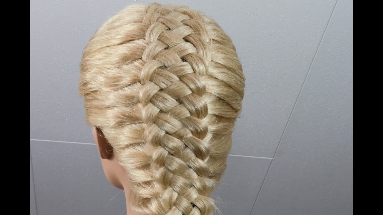 como hacer una Trenza  con 5 cabos mas facil