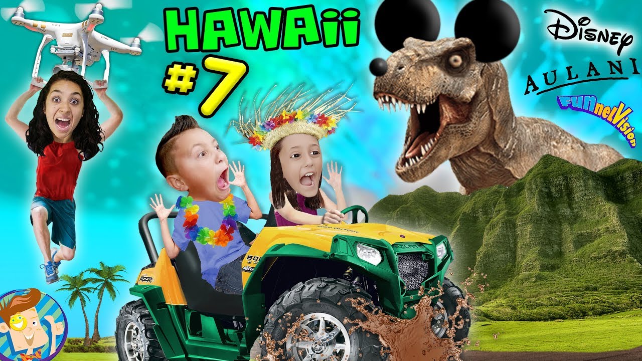 HAWAII! Dinosaur Wheeling ATV Tour @ Kualoa Ranch FUNnel V Fam Disney Aulani Trip Pt 7