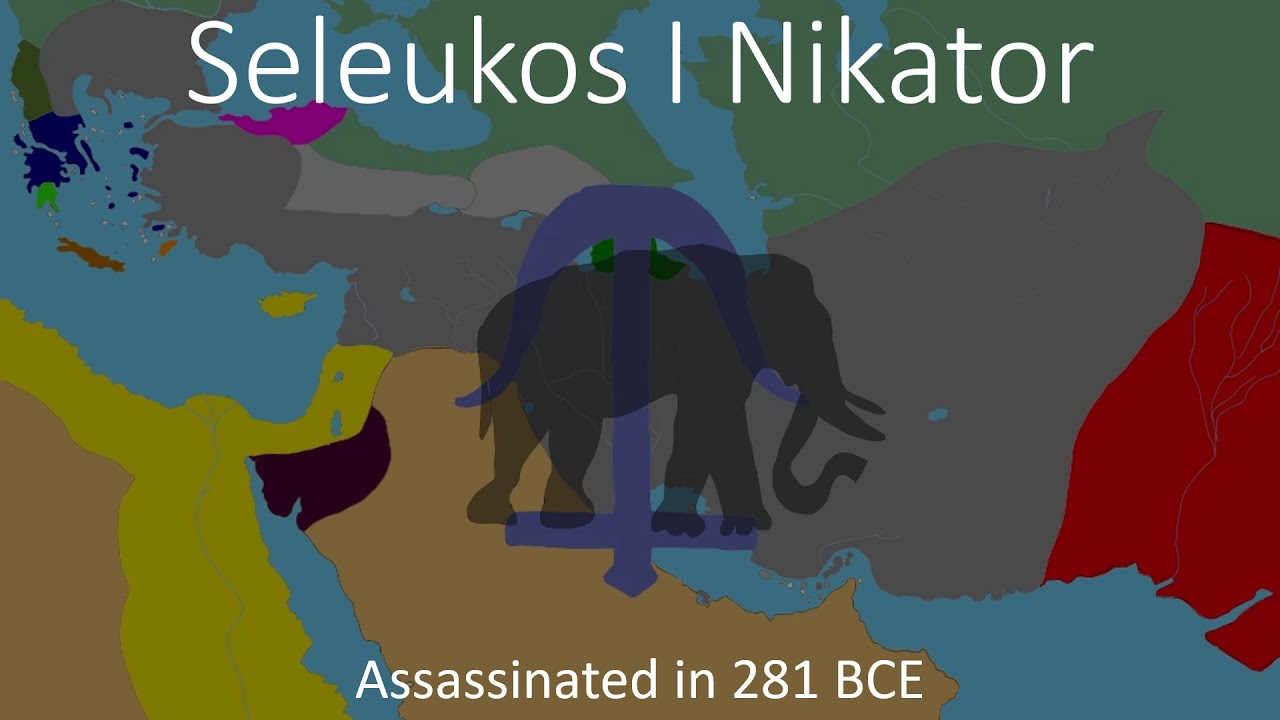 Seleukos I Nikator, assassinated in 281 BCE