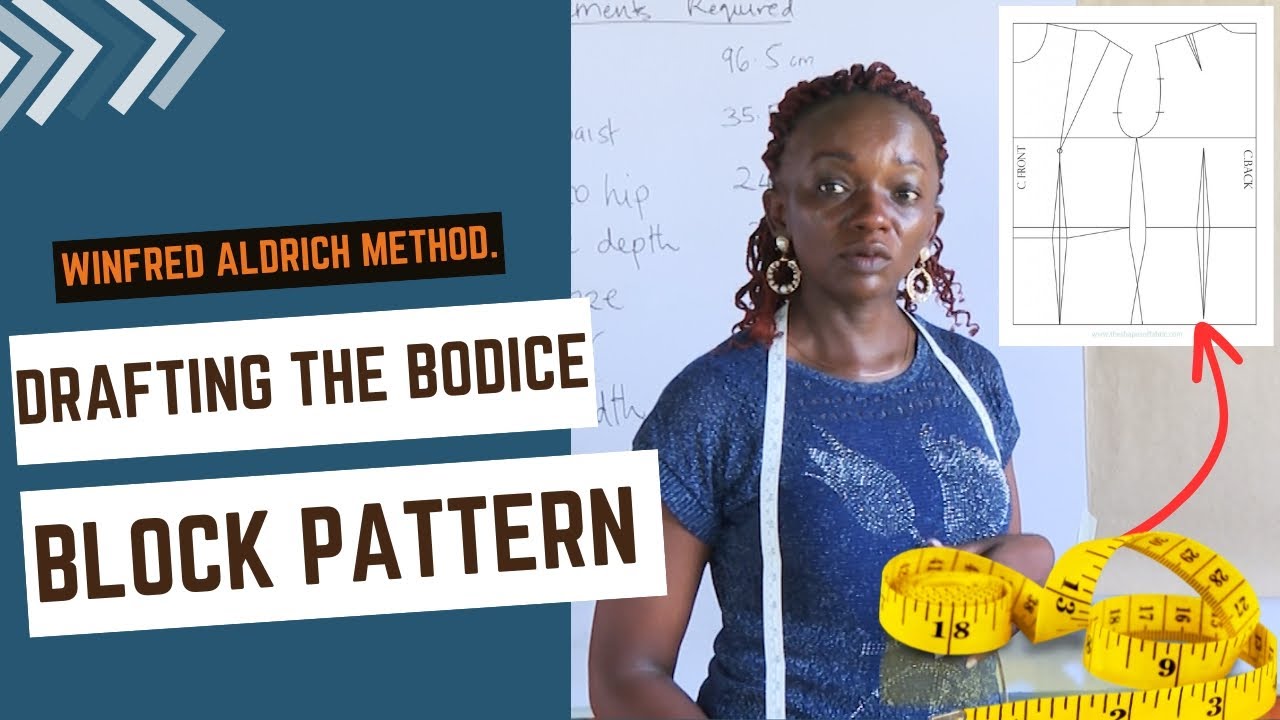 Vera Wise | Drafting the bodice block pattern using the Winifred Aldrich method