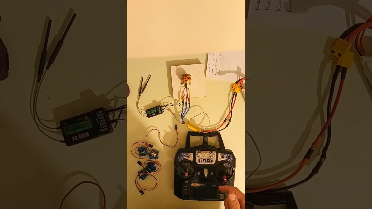 RC uçak kumandası ile alıcıyı (receiver) eşleştirme ve fırçasız motor ve servo motor bağlantıları