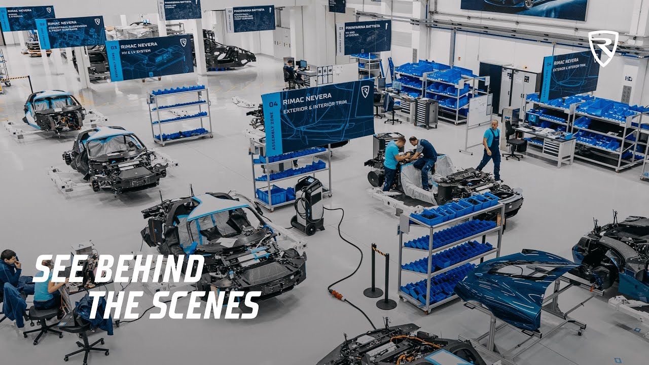 Rimac Factory Tour: fly-through video by FPV drone