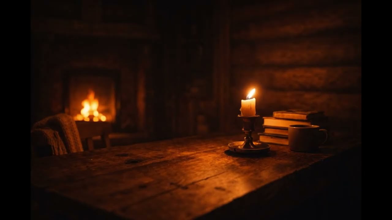 Noche de Cabaña – Cozy Cabin by Candlelight 🕯️– 60 min Relaxing LoFi Music | Music for Study & Sleep