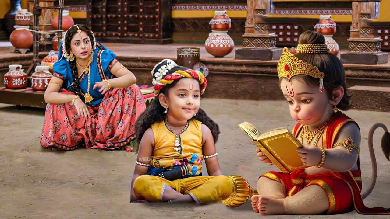 जब कान्हा को पढ़ाने मैया यशोदा के घर पहुँचे श्री हनुमान जी! - YASHOMATI MAIYYA KE NANDLAL | Krishna