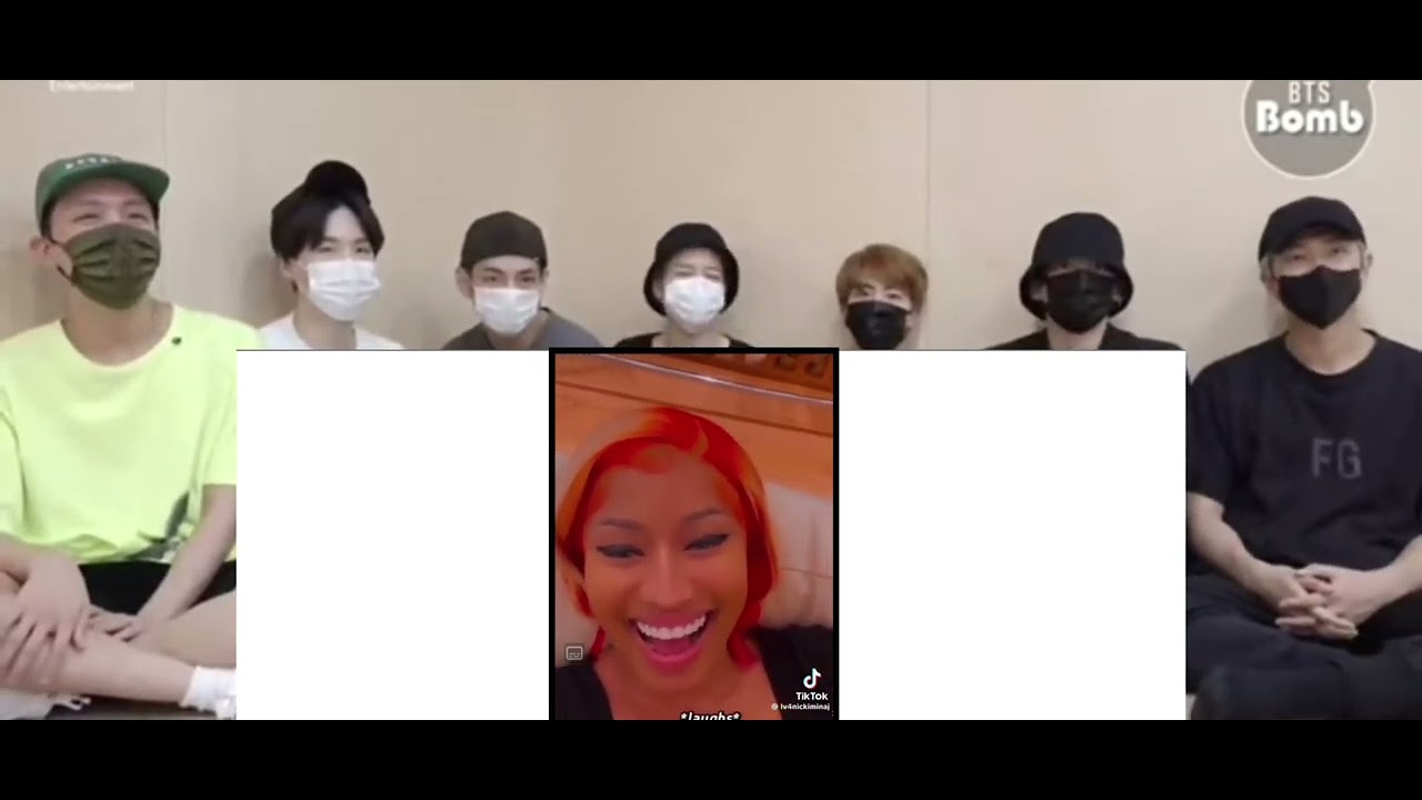 bts reaction to Nicki Minaj and Lil Wayne moments I found on Tiktok pt 3 (fake reaction)