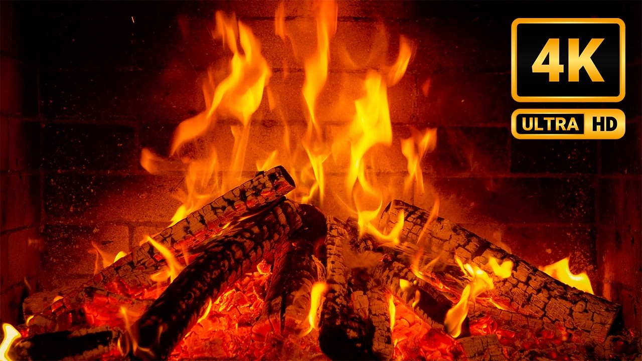 The World’s Coziest Fireplace with Soft Jazz | Relaxing Fire Crackles & Piano Instrumentals 10 Hours