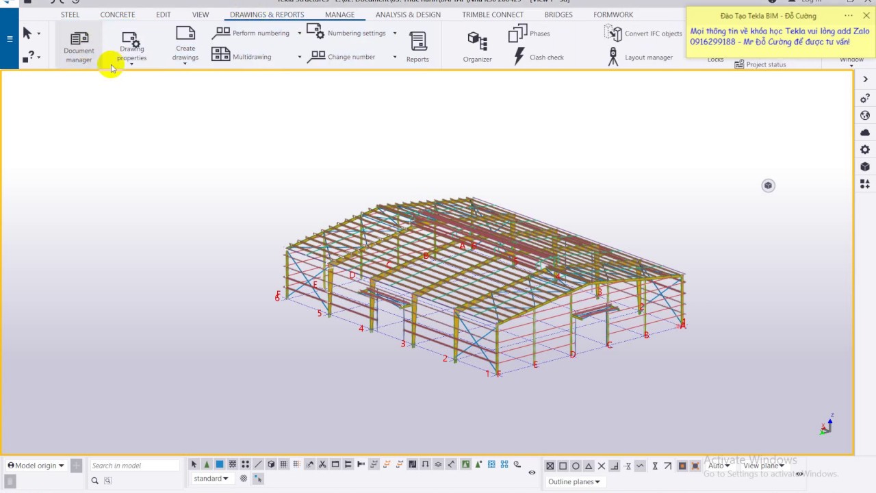 [Tekla Structures] Shortening Symbol in Assembly Drawing