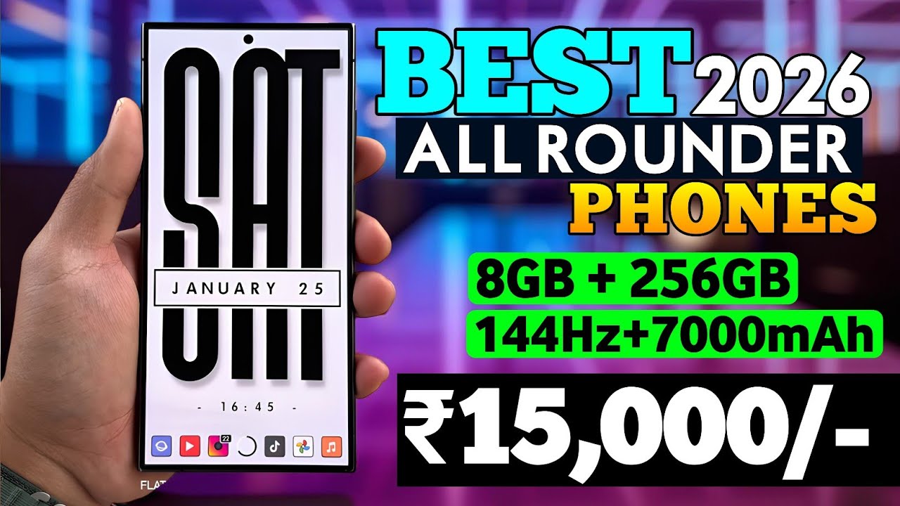 Top 4 Best All-rounder Smartphones Under 15000 in 2026 | 8GB+256GB | Phones under ₹15000