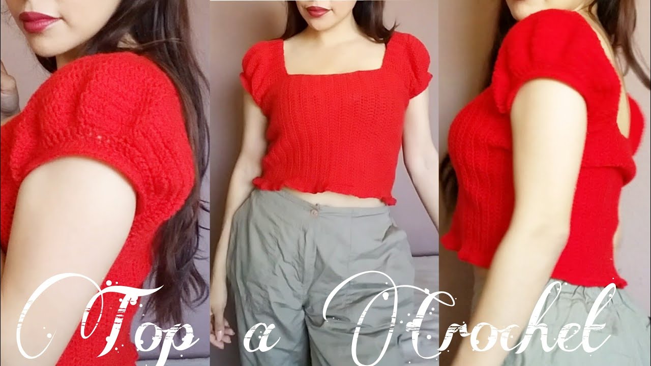 Top Manga Abullonada a Crochet - Paso a Paso - Pashmina27