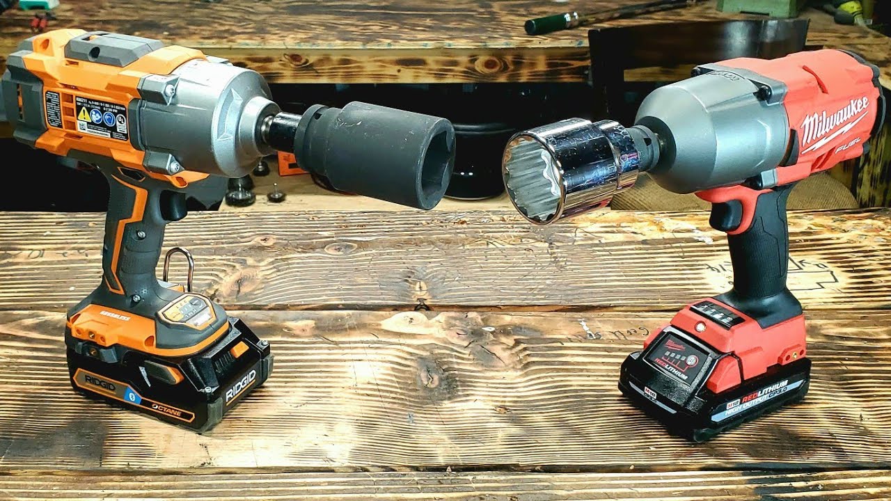 Milwaukee M-18 Fuel VS RIdgid Octane High Torque Impact Wrench's Head to head