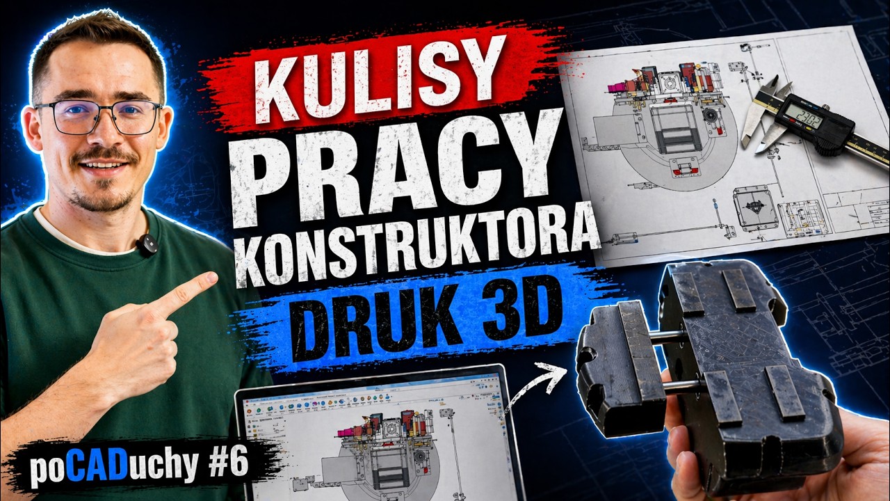 Szóste poCADuchy - Kulisy pracy konstruktora | Druk 3D | Projekt automatyzacji wtryskarki