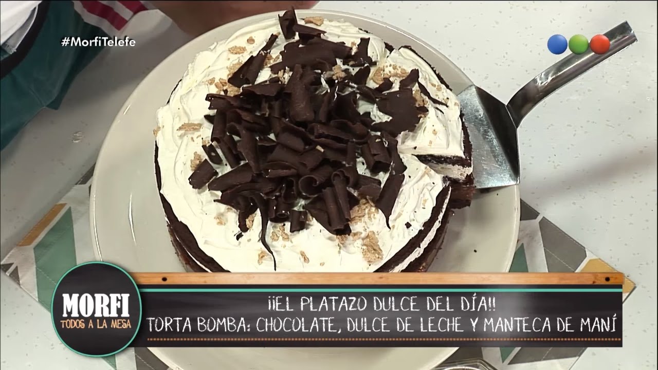 ¡Torta bomba! Dulce de leche, chocolate y mantequilla de maní - Morfi