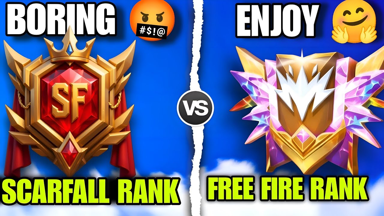 ScarFall 2.0 Rank vs Free Fire Rank 😳 | Which One’s Better?