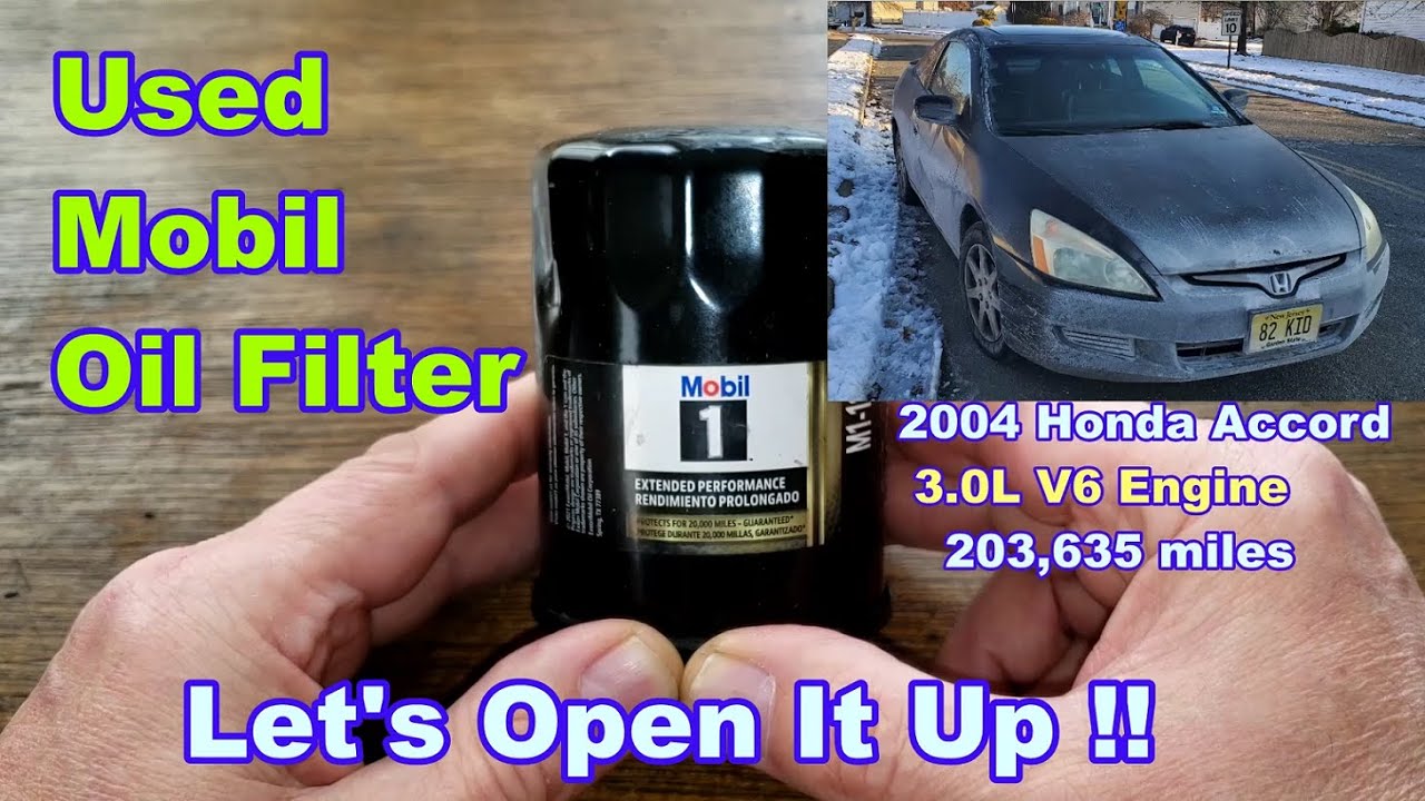 Mobil 1 M1-110A Oil Filter Cut Open Used Mobil Oil Filter