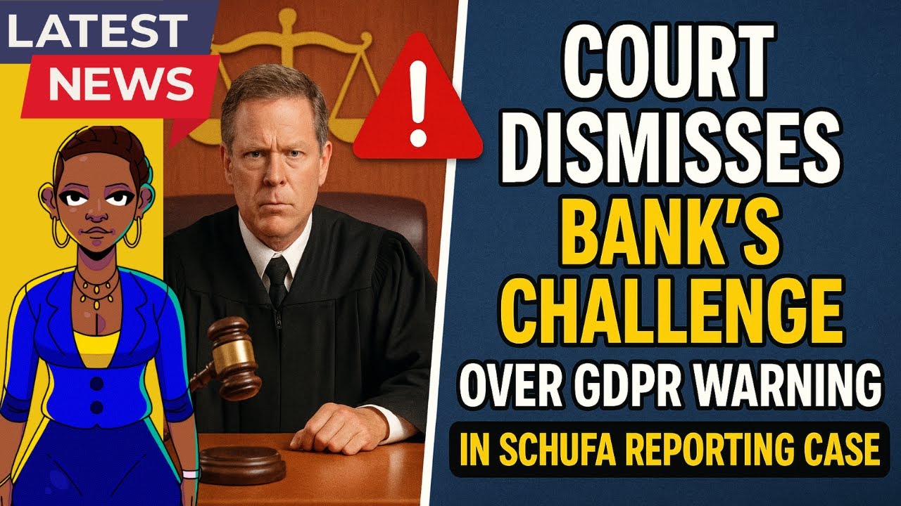 BREAKING: Court Dismisses Bank's Challenge Over GDPR Warning in SCHUFA Reporting Case