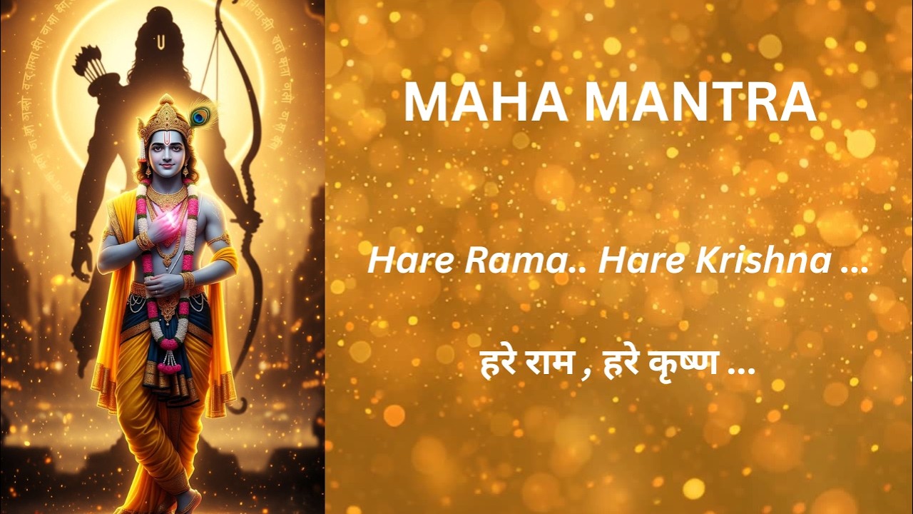 MAHA MANTRA JAP HARE RAMA HARE KRISHNA | महामंत्र का जाप हरे राम हरे राम, राम राम हरे हरे; हरे कृष्ण
