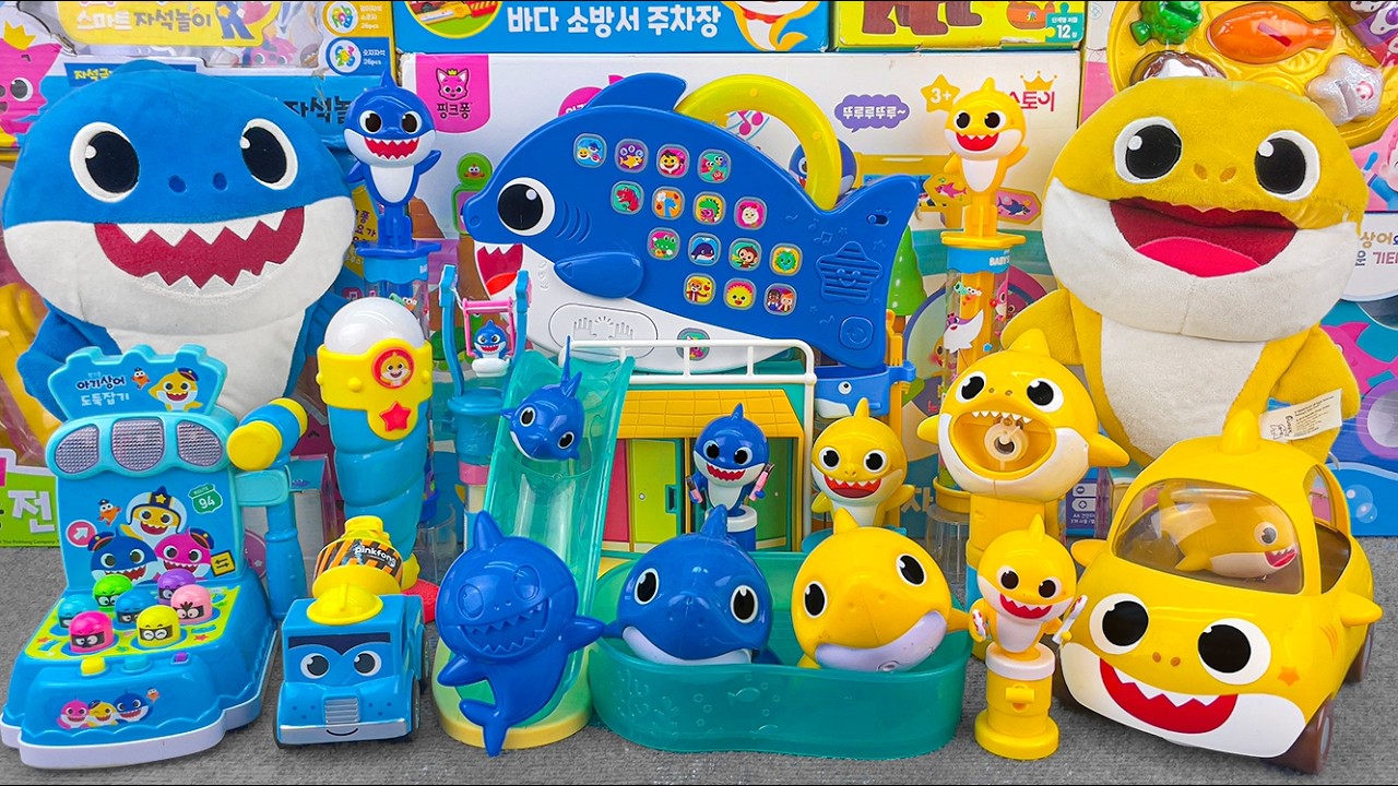 94 Minutes BABY SHARK Collection Unboxing - Satisfying Unboxing Shark Swimming Pool (ASMR)