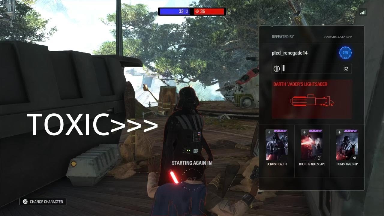 BEING TOXIC BACKFIRES ON DARTH VADER
