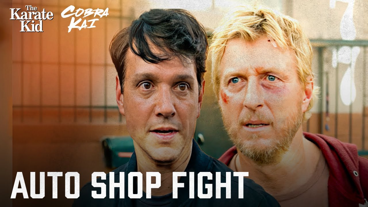 Auto Shop Fight | Cobra Kai (William Zabka, Ralph Macchio)