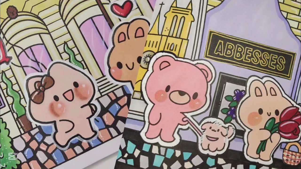 Color with me (2 horas ASMR)🌷 Cute Paris Coloring book using Ohuhu Markers #cocowyo #asmr 