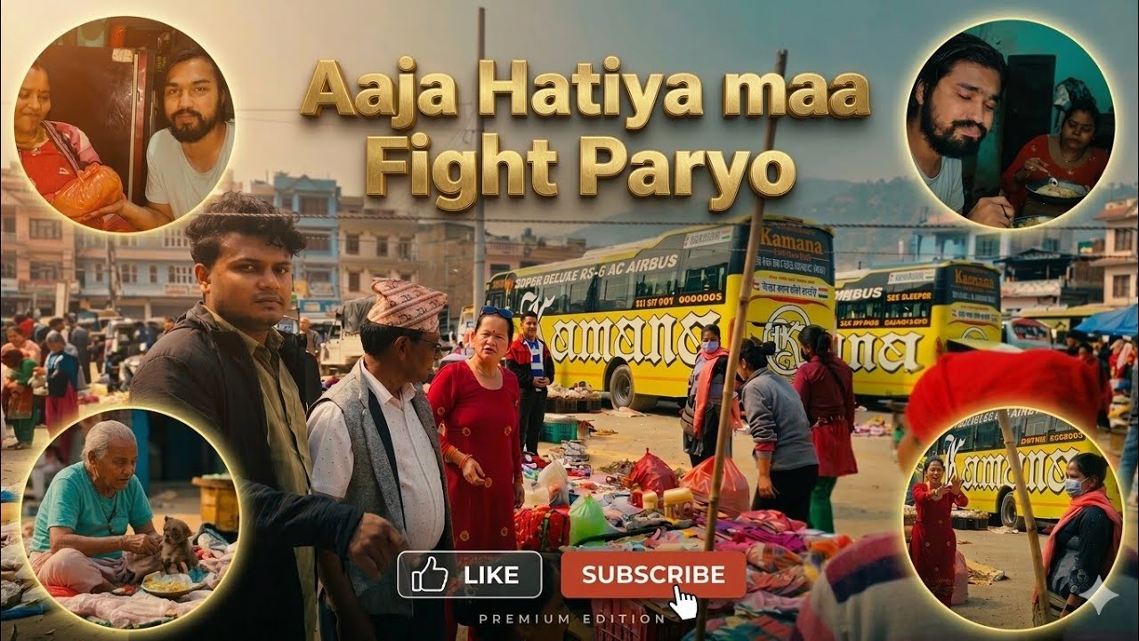 AAJA HATIYA MAA XIMEKI SANGA  FIGHT PARYO//SANDHIKHARKA HATBAZAR