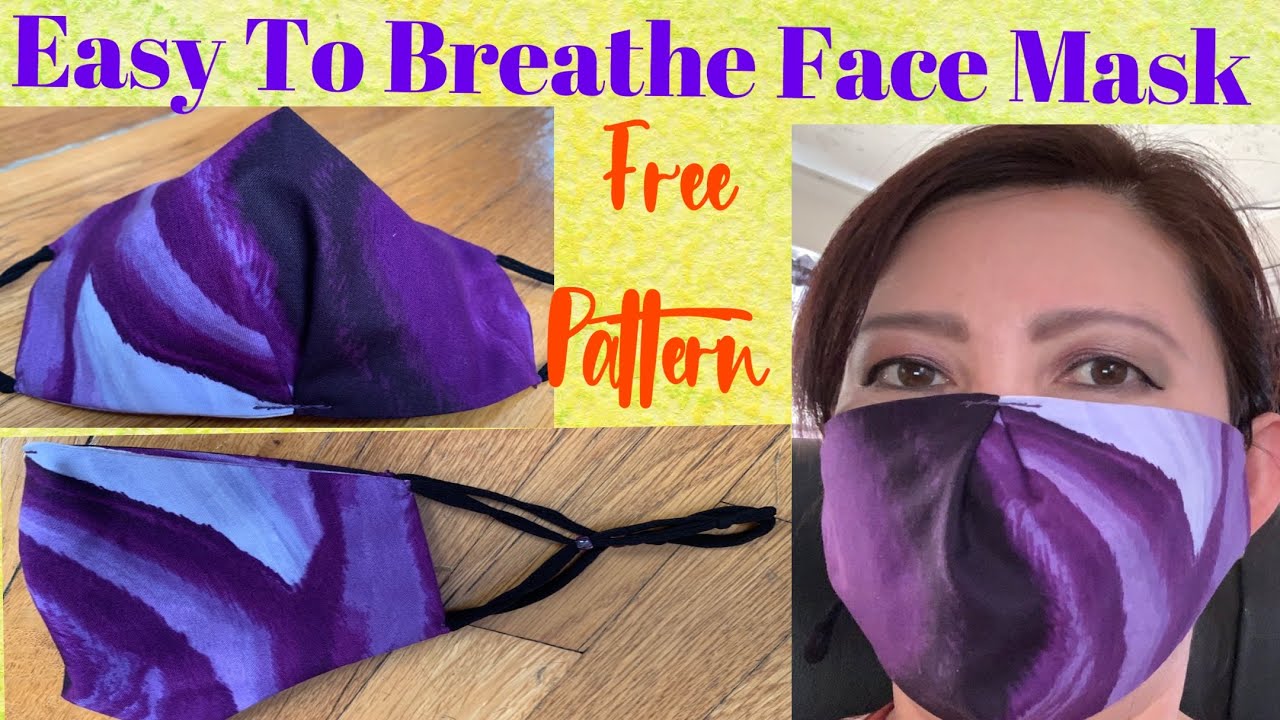 ( # 94 ) How To Make Breathable Face Mask With Filter Pocket &  Ear Saver, Ear Extenders - Hand Sew
