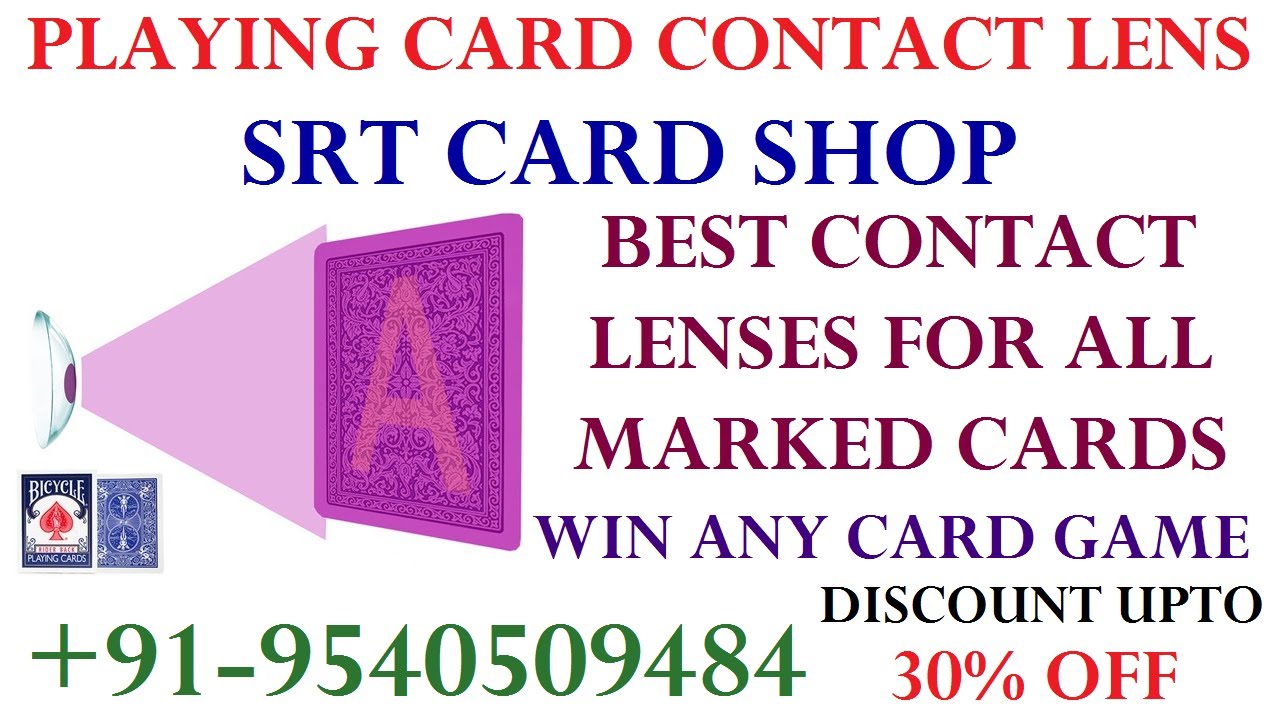 Playing Card Lens | Spy Invisible Contact Lenses for Marked Playing Cards @SRTCARDSHOP