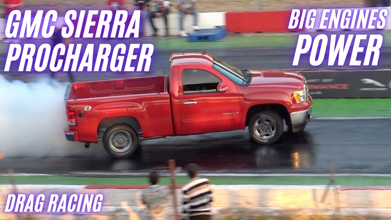 GMC Sierra Procharger | ARRANCONES AUTÓDROMO CULIACÁN | DRAG RACING | 1/4 DE MILLA