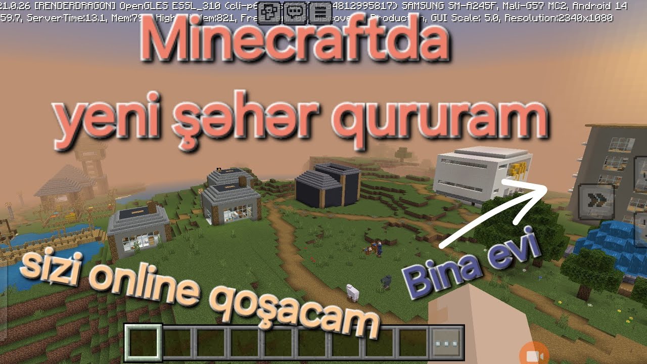 Minecraft- sizle online oynayacagim seher duzeldirem